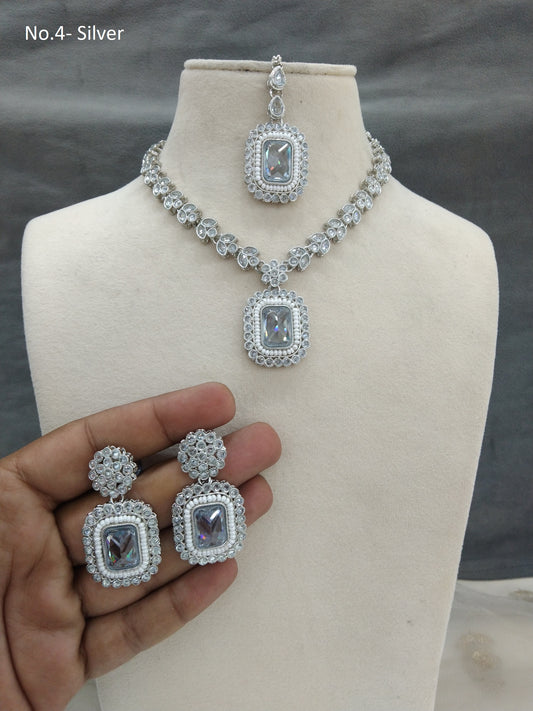 Silver necklace jewellery set/ necklace Indian rishi jewellery set