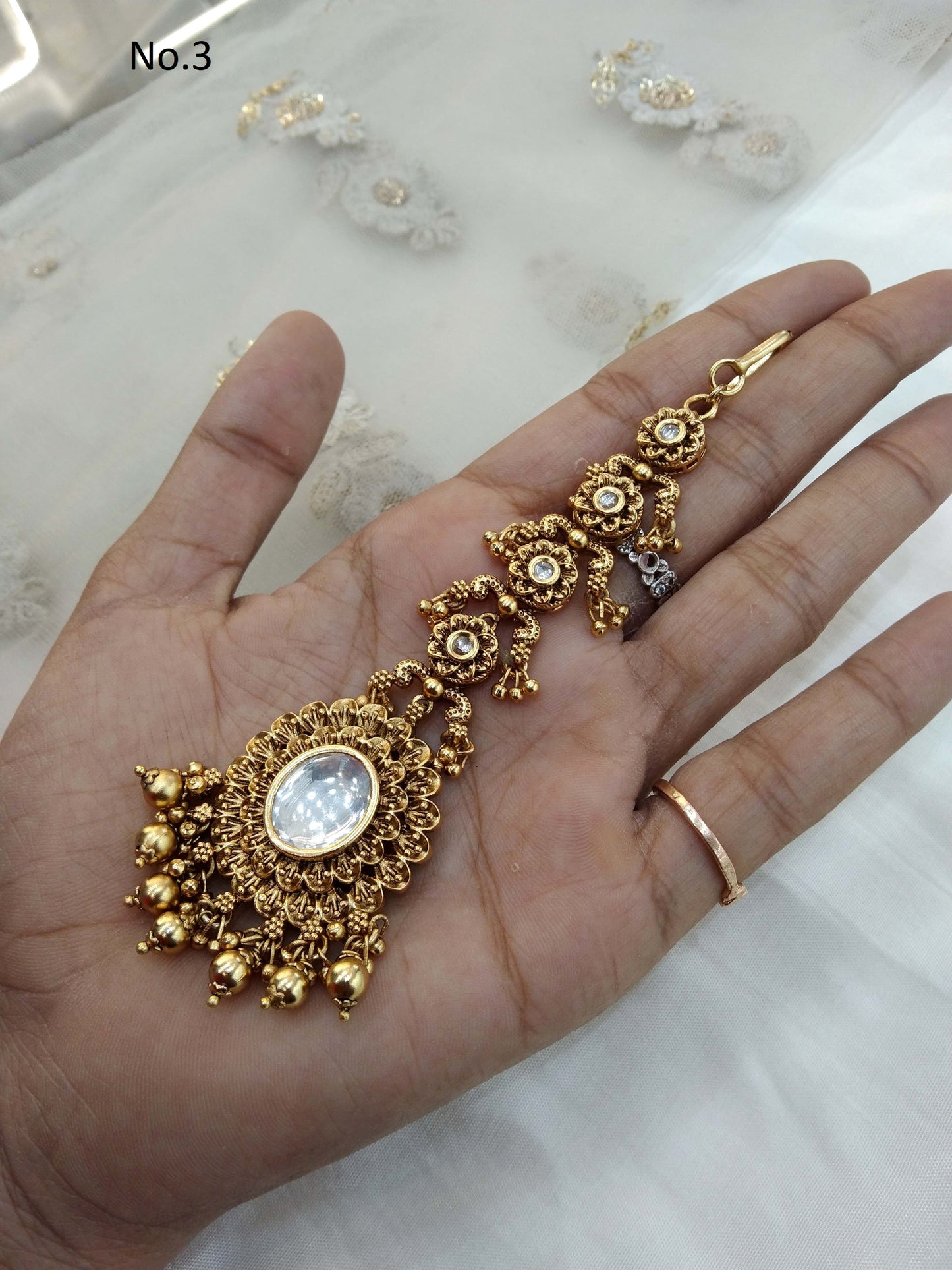 Gold polki Tika Tikka Jewellery Indian Headpiece Tikka toni Jewellery