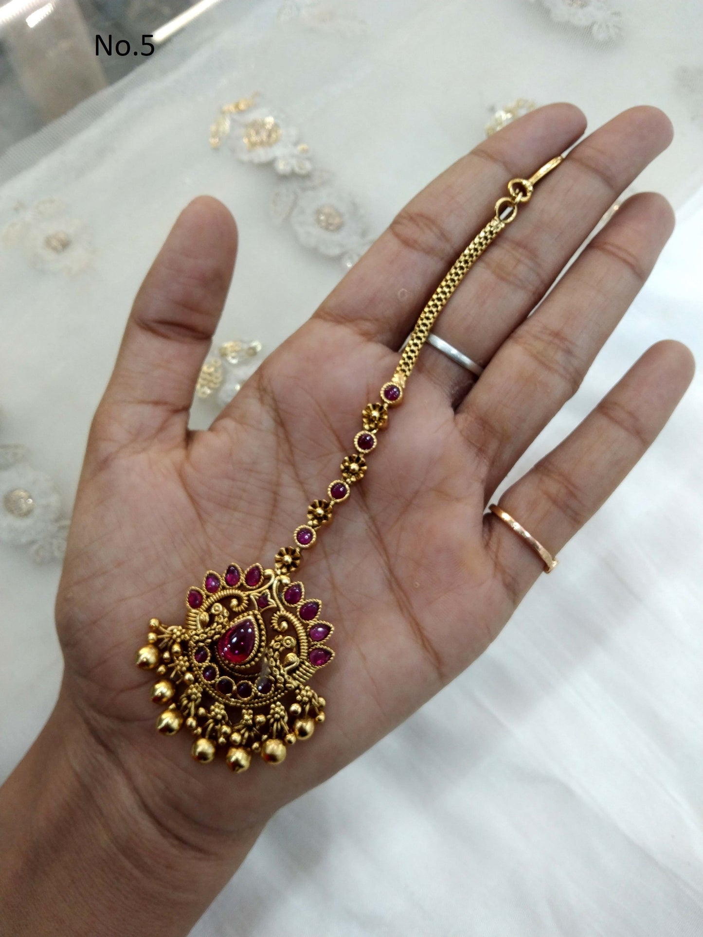 Gold polki Tika Tikka Jewellery Indian Headpiece Tikka toni Jewellery