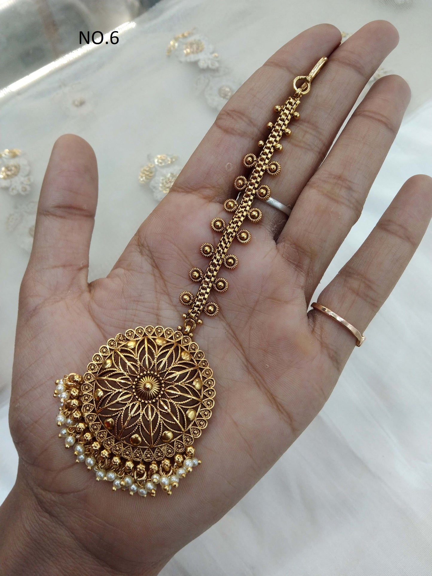 Gold polki Tika Tikka Jewellery Indian Headpiece Tikka toni Jewellery