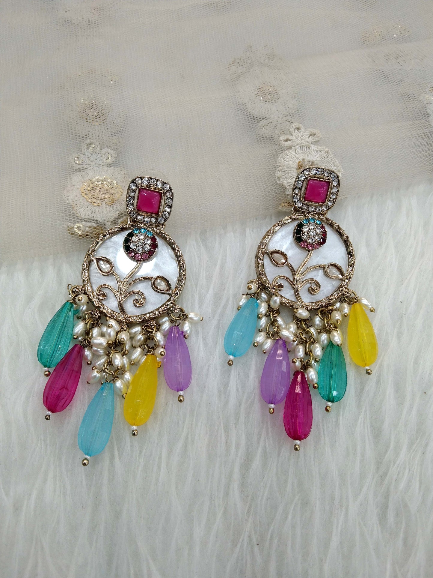 Indian Earrings Jewellery/ Earrings/ bollywood Earrings hira Set