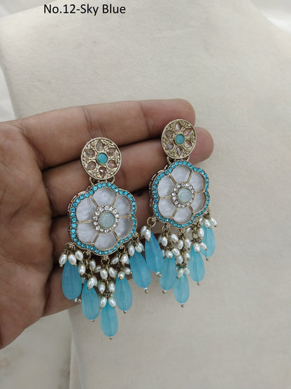 Sky blue Indian Earrings Jewellery/ Earrings/ bollywood Earrings sital Set