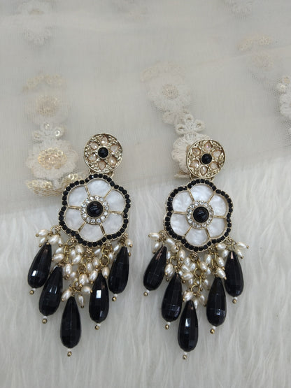 Black Indian Earrings Jewellery/ Earrings/ bollywood Earrings sital Set