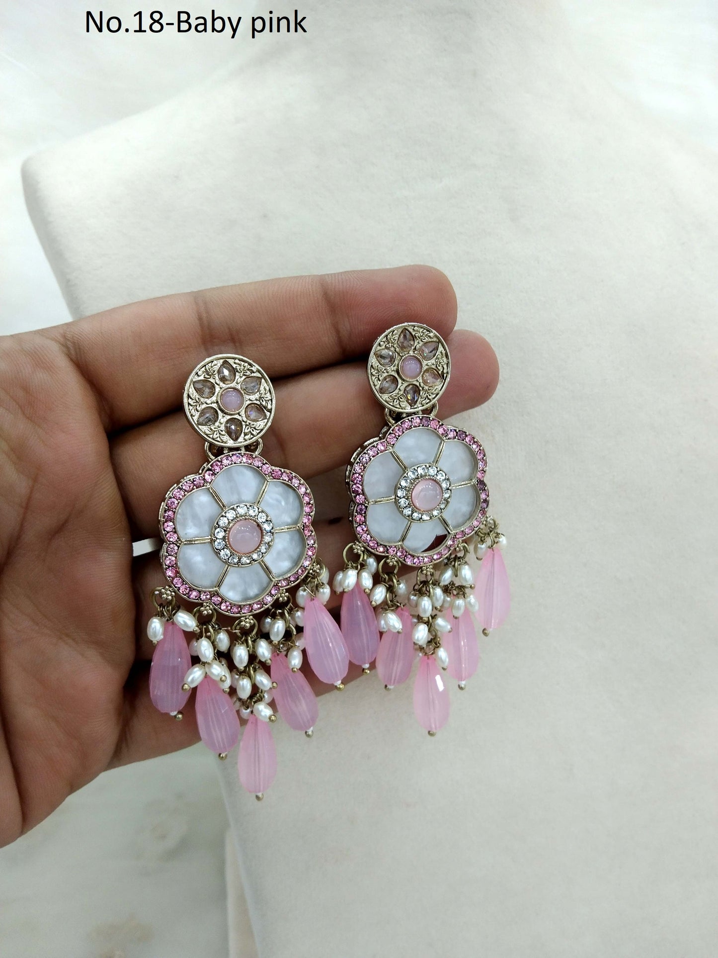 Baby pink Indian Earrings Jewellery/ Earrings/ bollywood Earrings sital Set