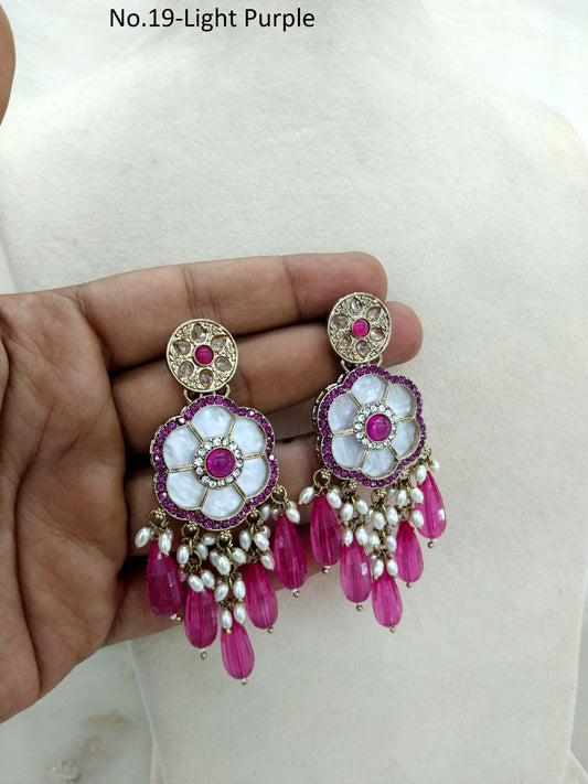 Light purple Indian Earrings Jewellery/ Earrings/ bollywood Earrings sital Set