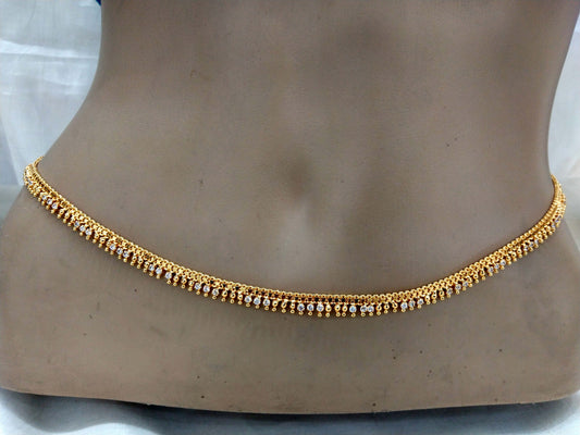 Gold belt Sari Saree belly Chain Jewellery Indian Kamarbandh Kamarband Belt