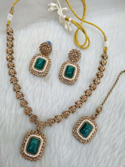 Rama Green indian jewellery Rama Green necklace set/ necklace Indian rishi jewellery set