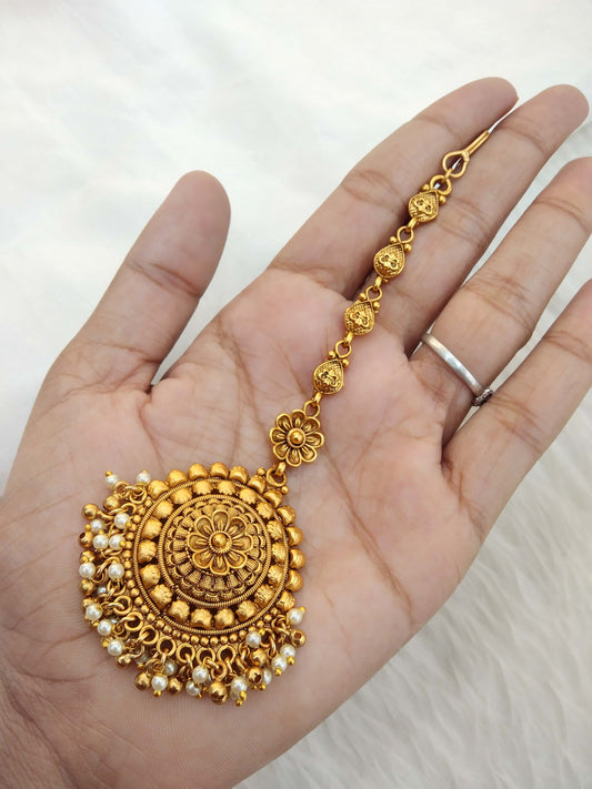 Gold polki Tika Tikka Jewellery Indian Headpiece Tikka toni Jewellery