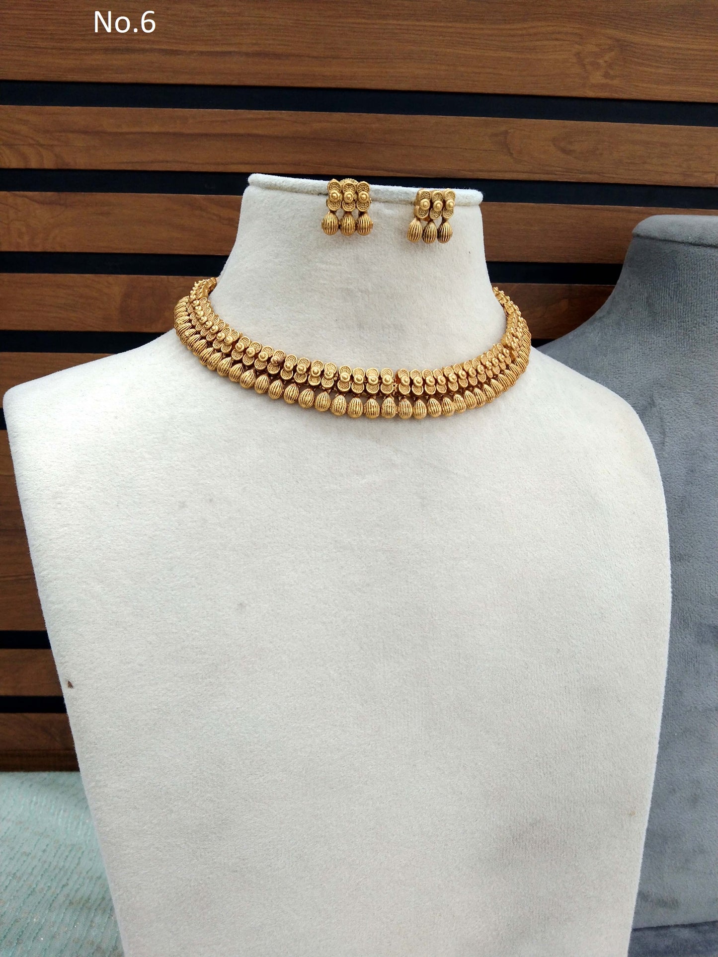 Gold  Polki Necklace Set Indian Tanvi Jewellery