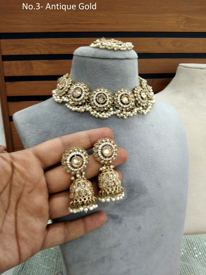 Indian  Jewellery/Antique Gold Indian Jewellery Set Twisha