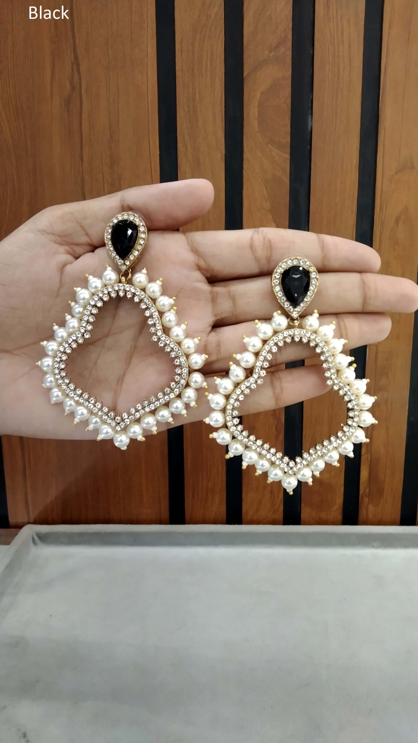 Indian Indowestern Black  Ava Earrings