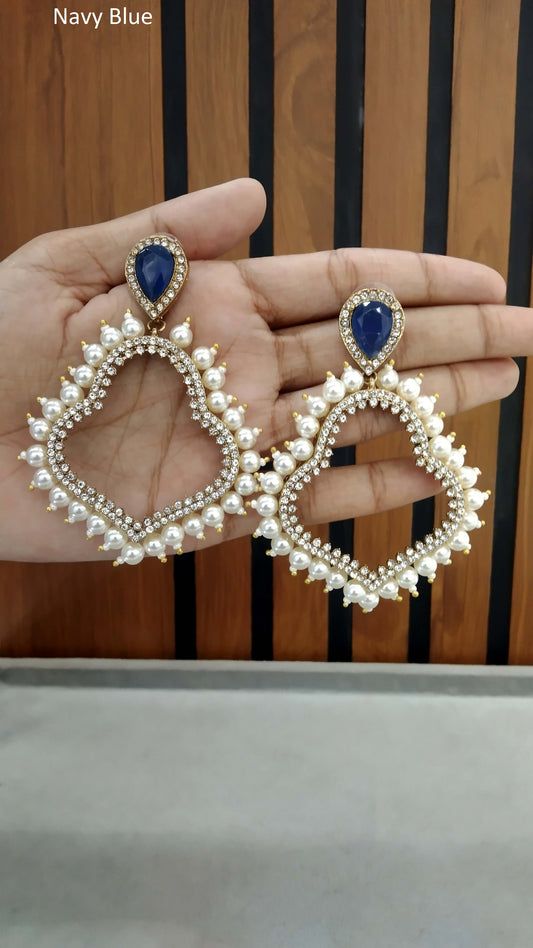 Indian Indowestern Navy Blue Ava Earrings