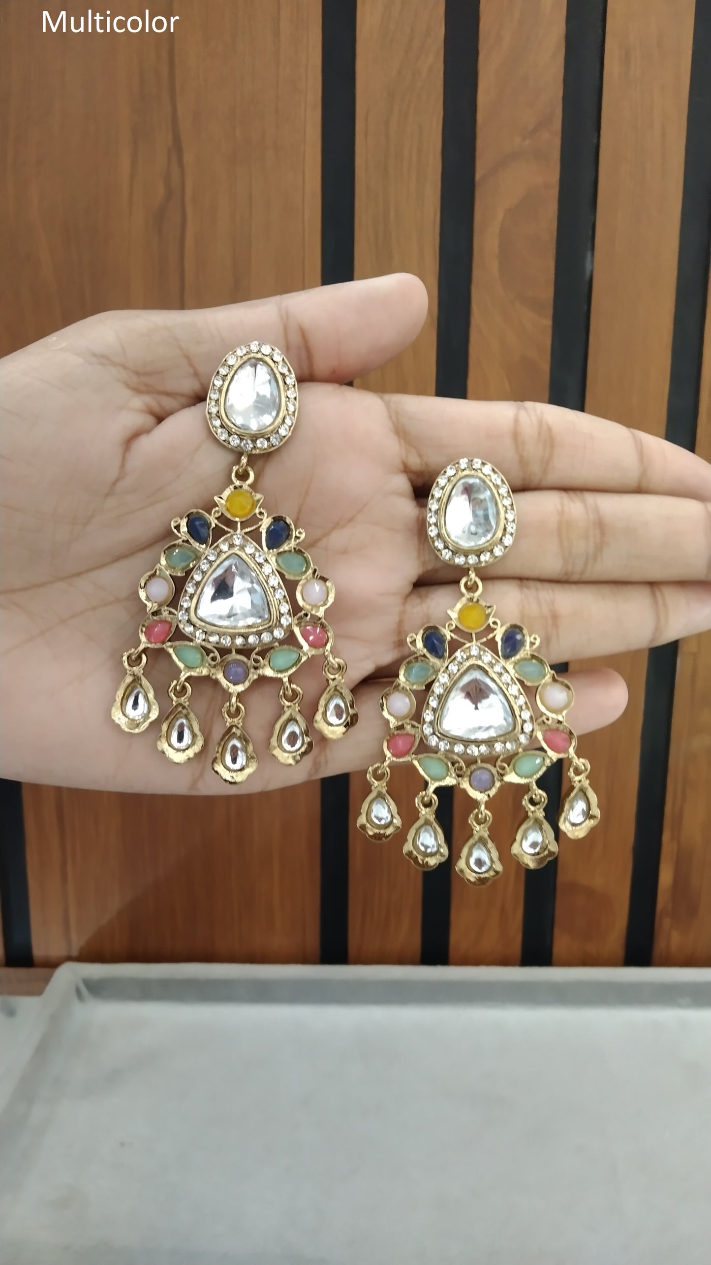 Indian Kundan Multicolor Sital Earrings