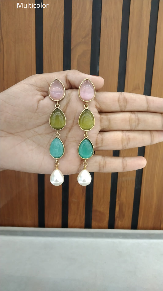 Indian Indowestern Multicolor Nimrat Earrings