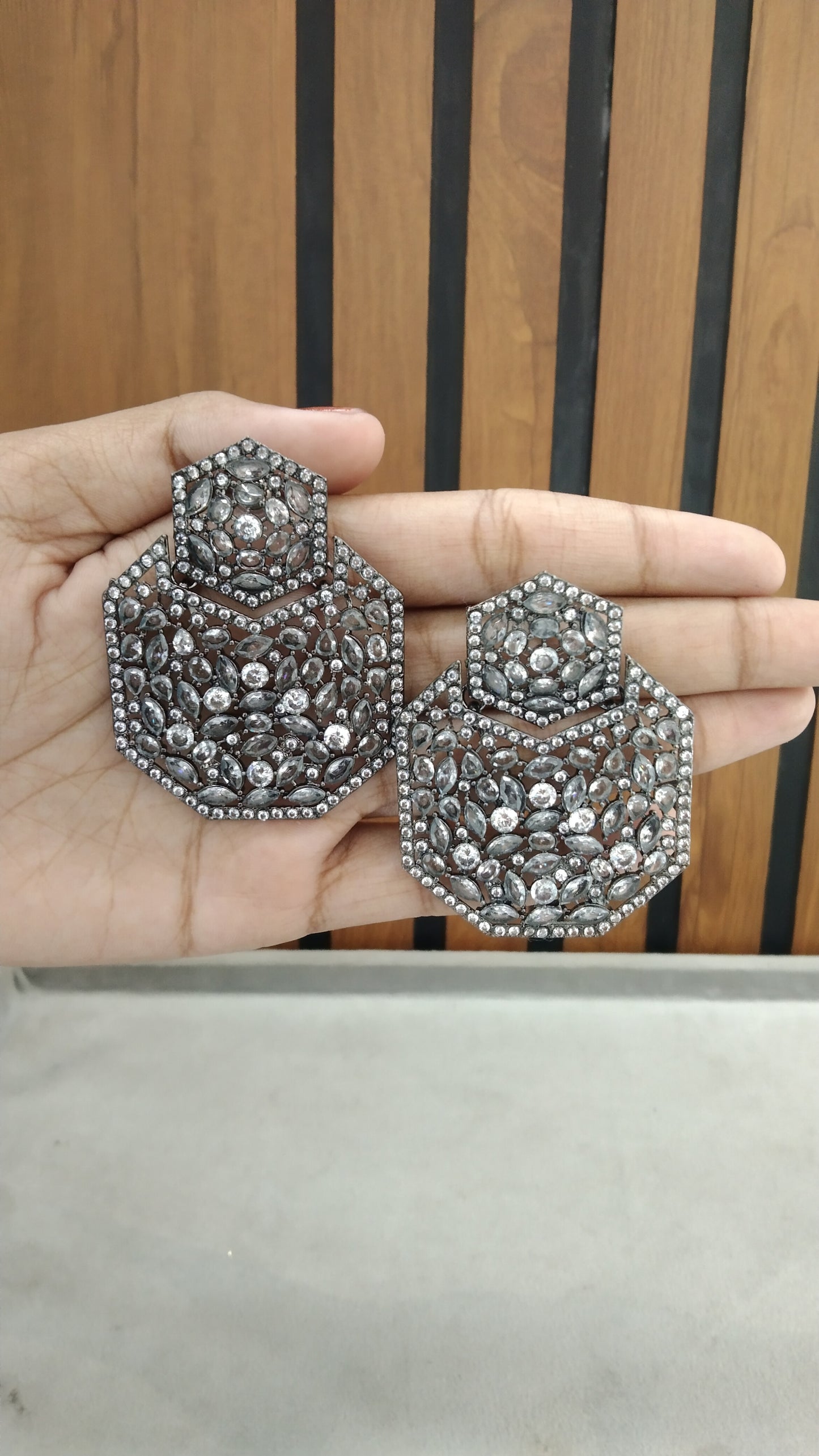 Indian Antique Silver Rahmat Earrings