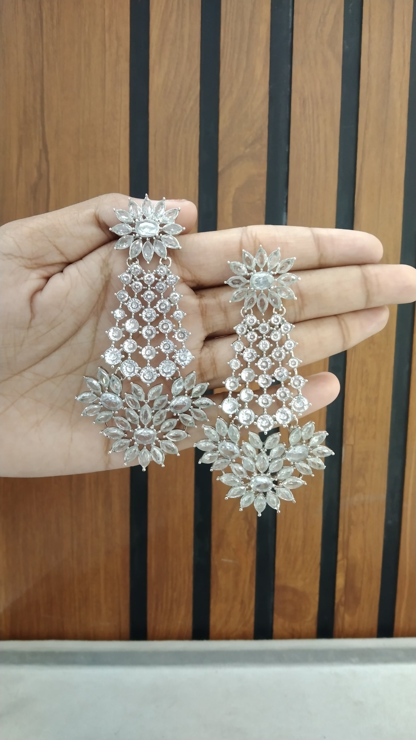 Indian white  Rahmat Earrings