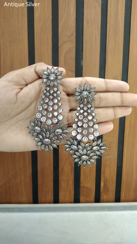 Indian Antique Siver Rahmat Earrings