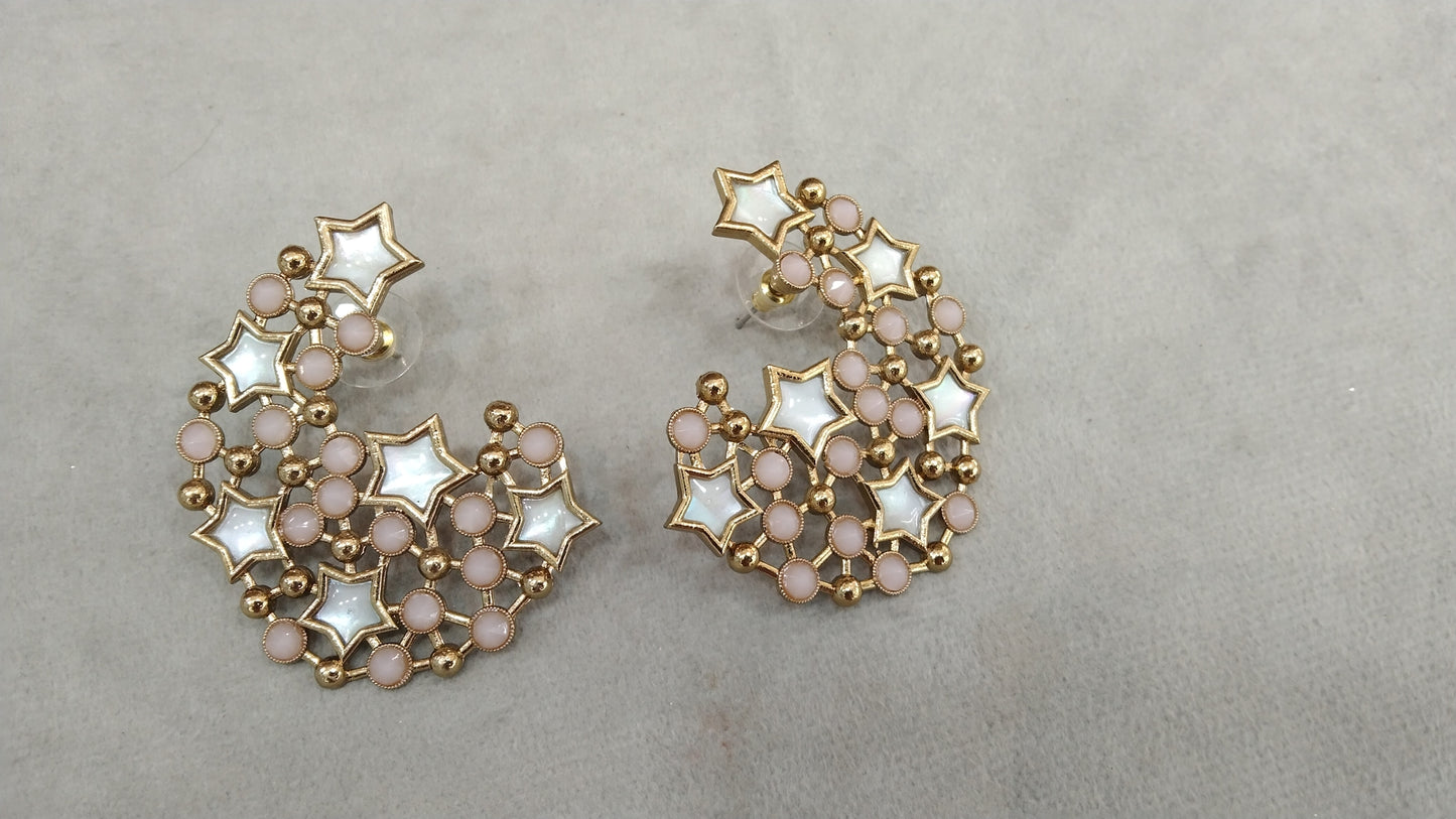 Indian Indowestern Baby Pink  Nimrat Earrings