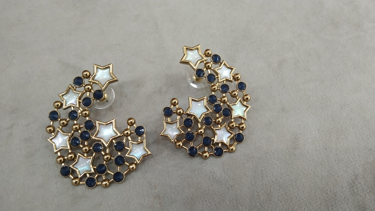 Indian Indowestern Navy blue Nimrat Earrings