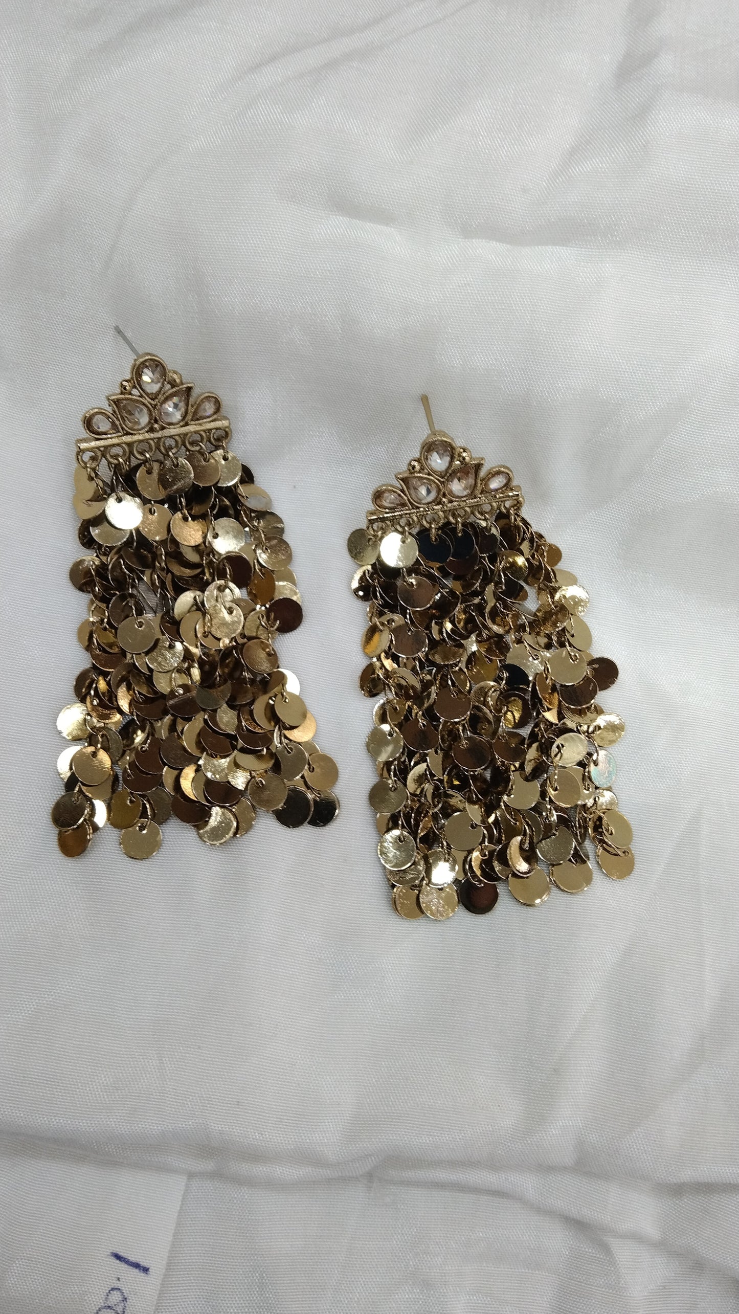 Antique Gold Indian Earrings Mehak Jewellery