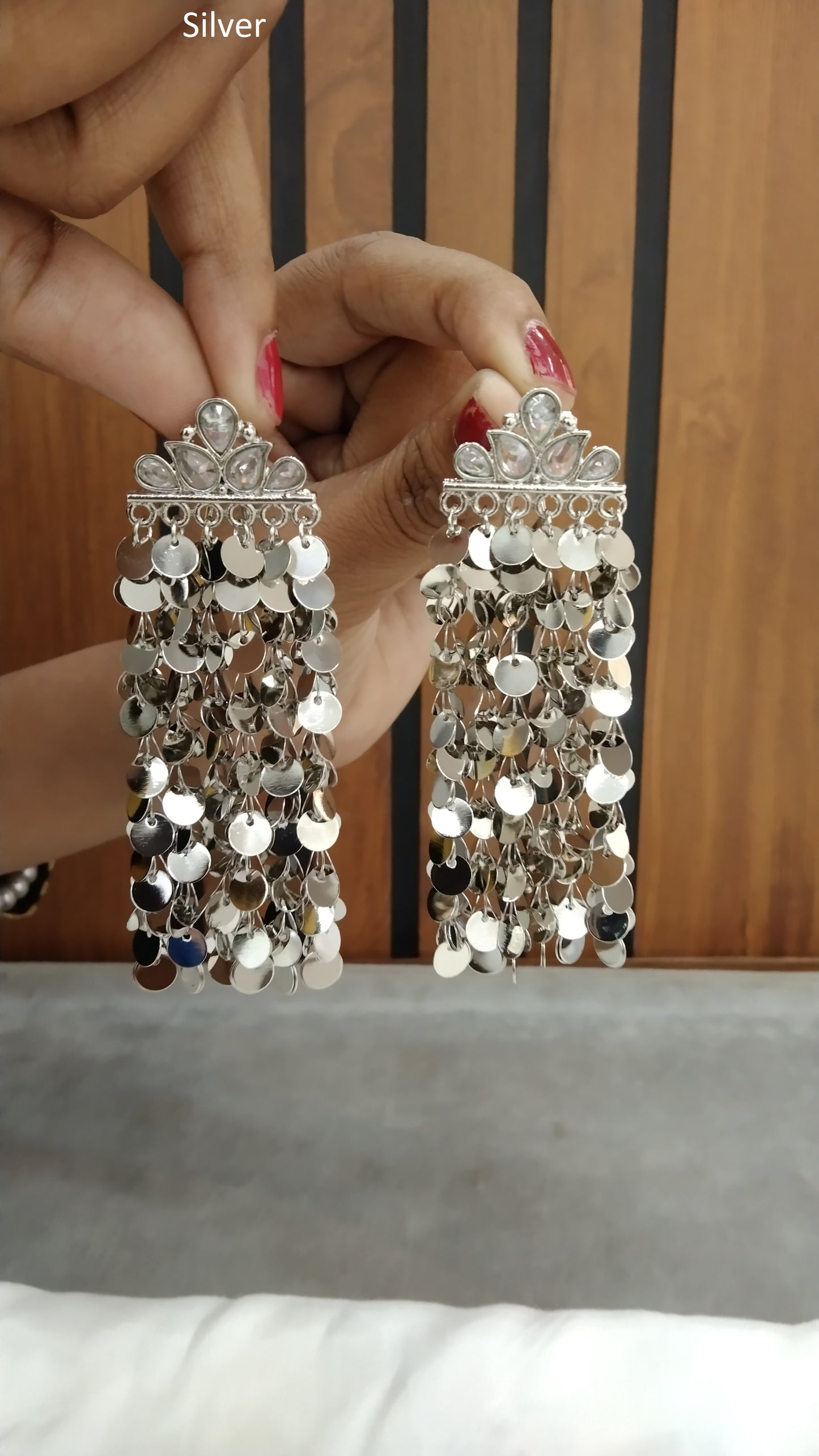 Silver Indian Earrings Mehak Jewellery