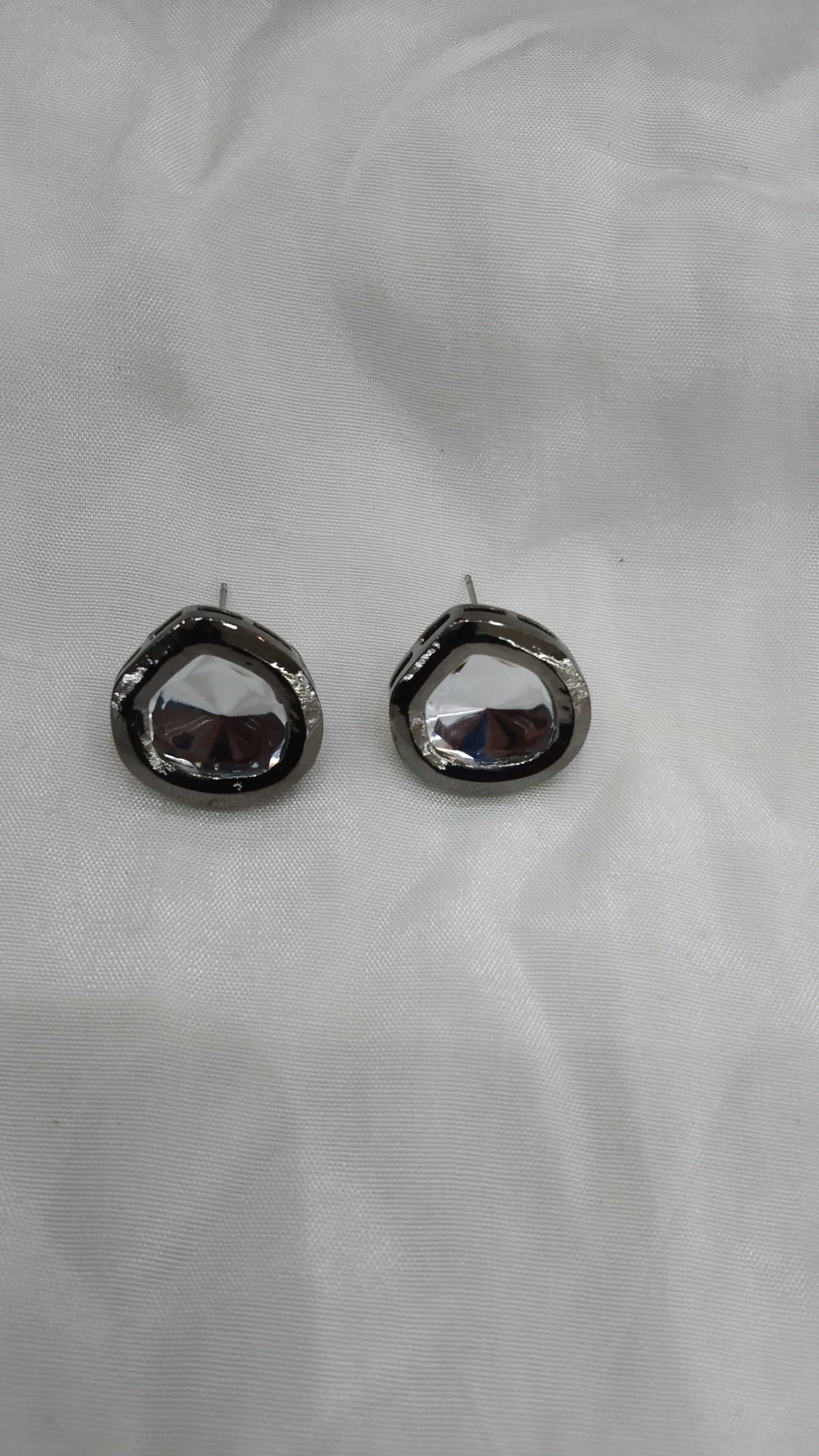 Antique Silver Indian Jewellery Studs/ Sharn Earrings