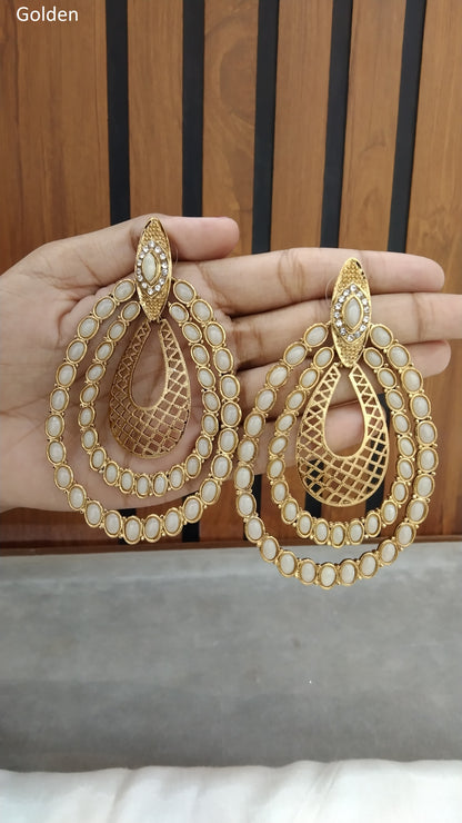 Golden Indian Earrings Meet Jewellery