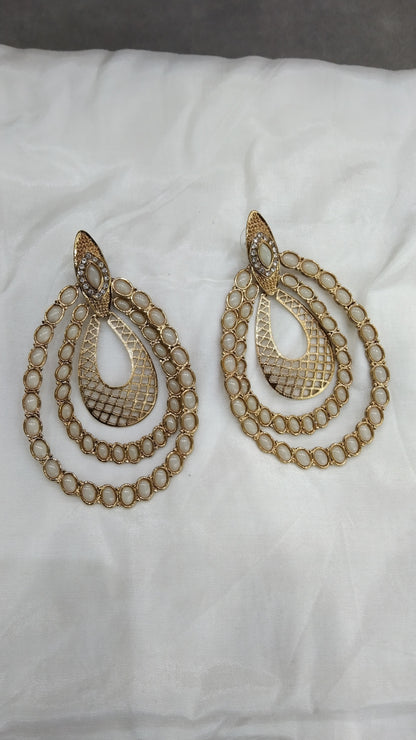 Golden Indian Earrings Meet Jewellery