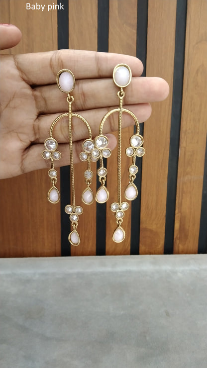 Indian Baby Pink Mannu Earrings