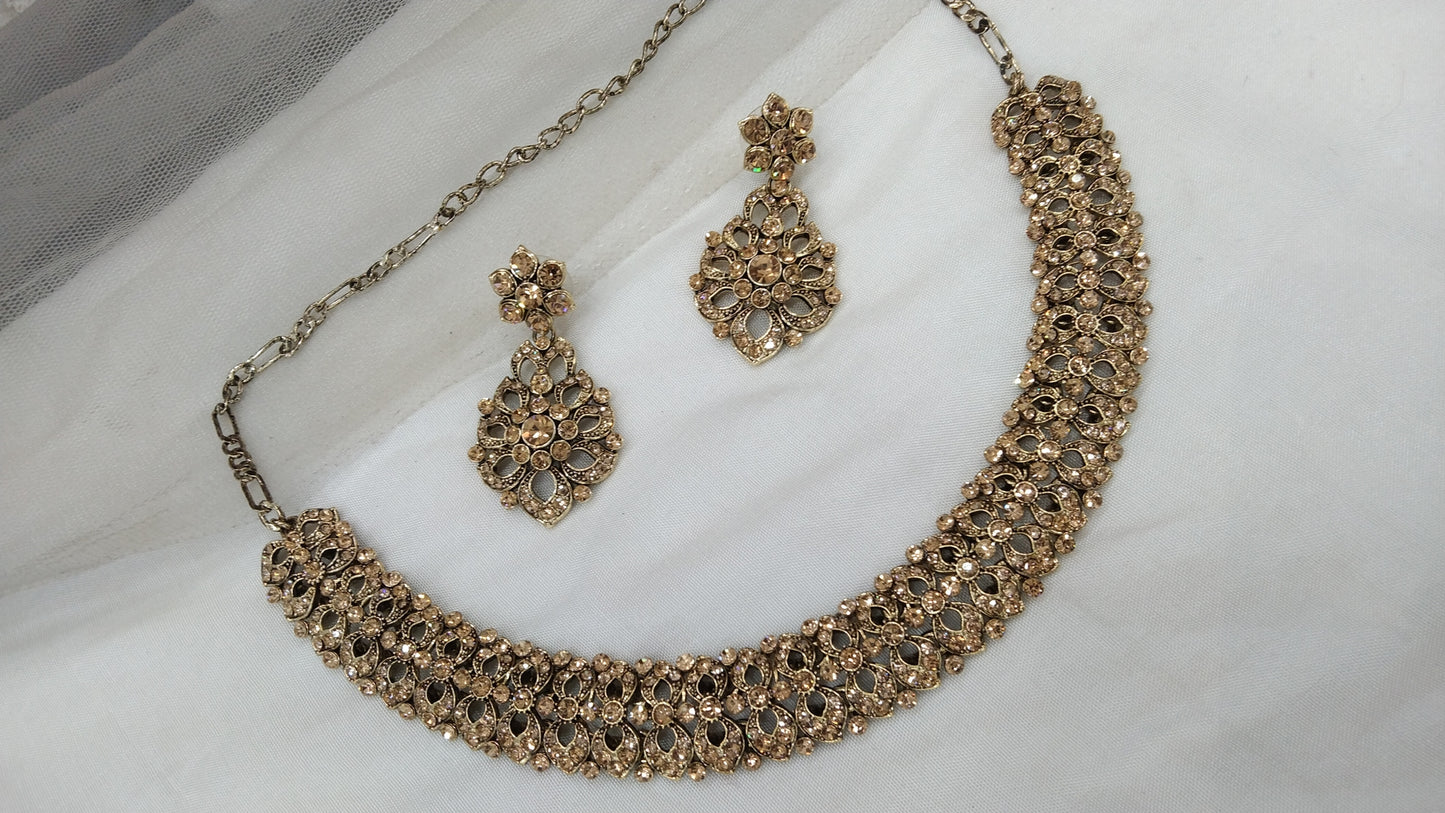 Antique Gold Jewellery Necklace virat Set