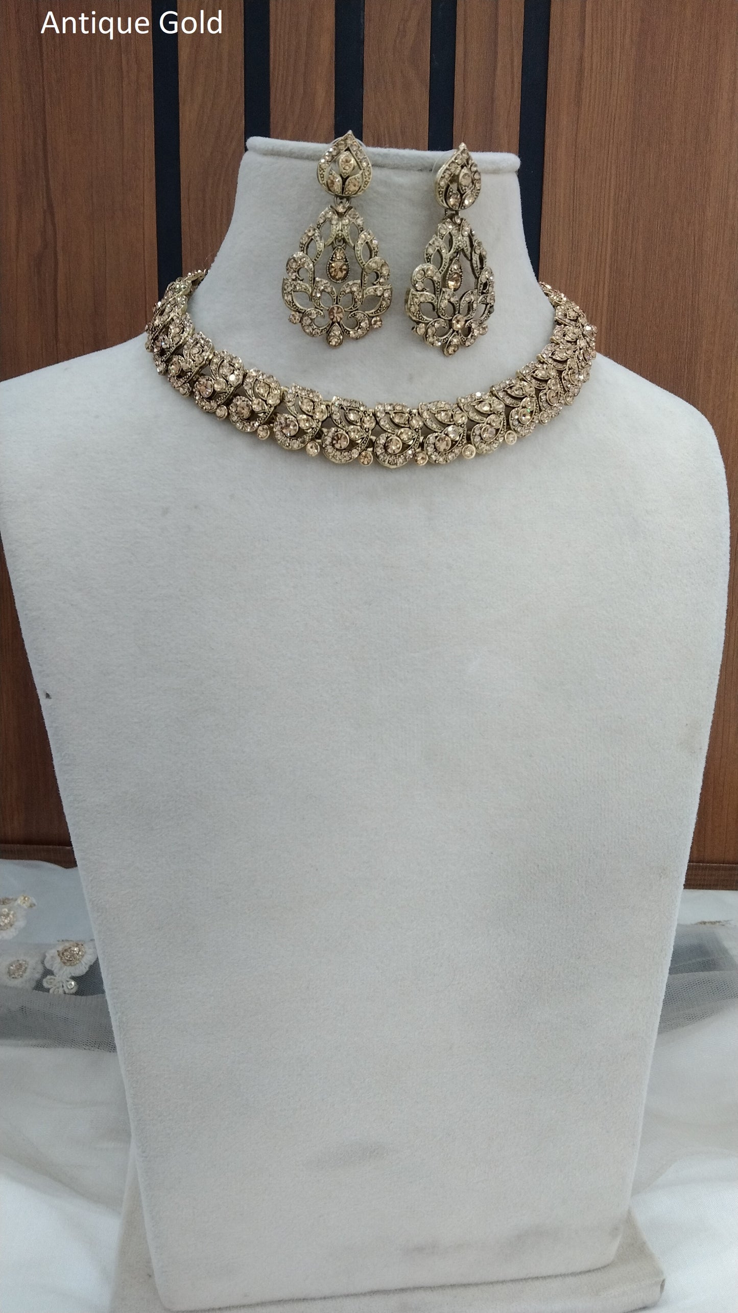 Antique Gold Jewellery Necklace virat Set