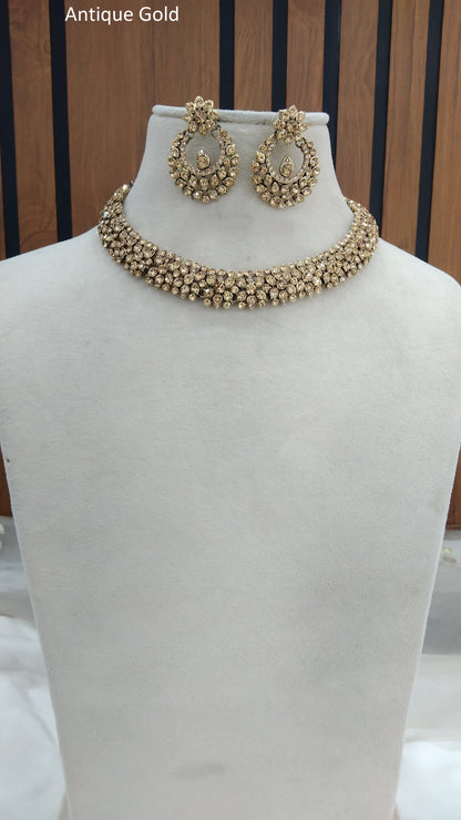 Antique Gold Jewellery Necklace virat Set