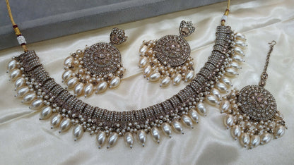 Antique Gold Necklace siraj Indian Jewellery