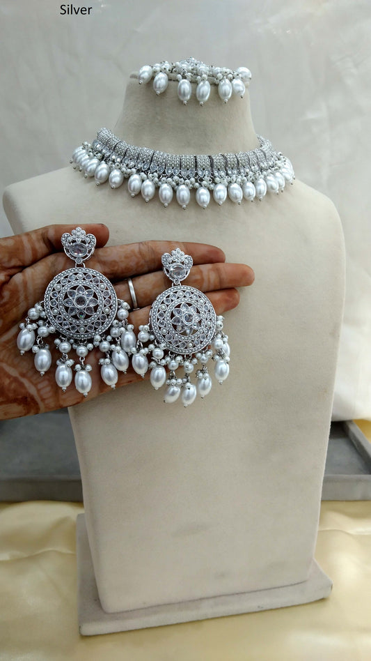 Silver Necklace siraj Indian Jewellery