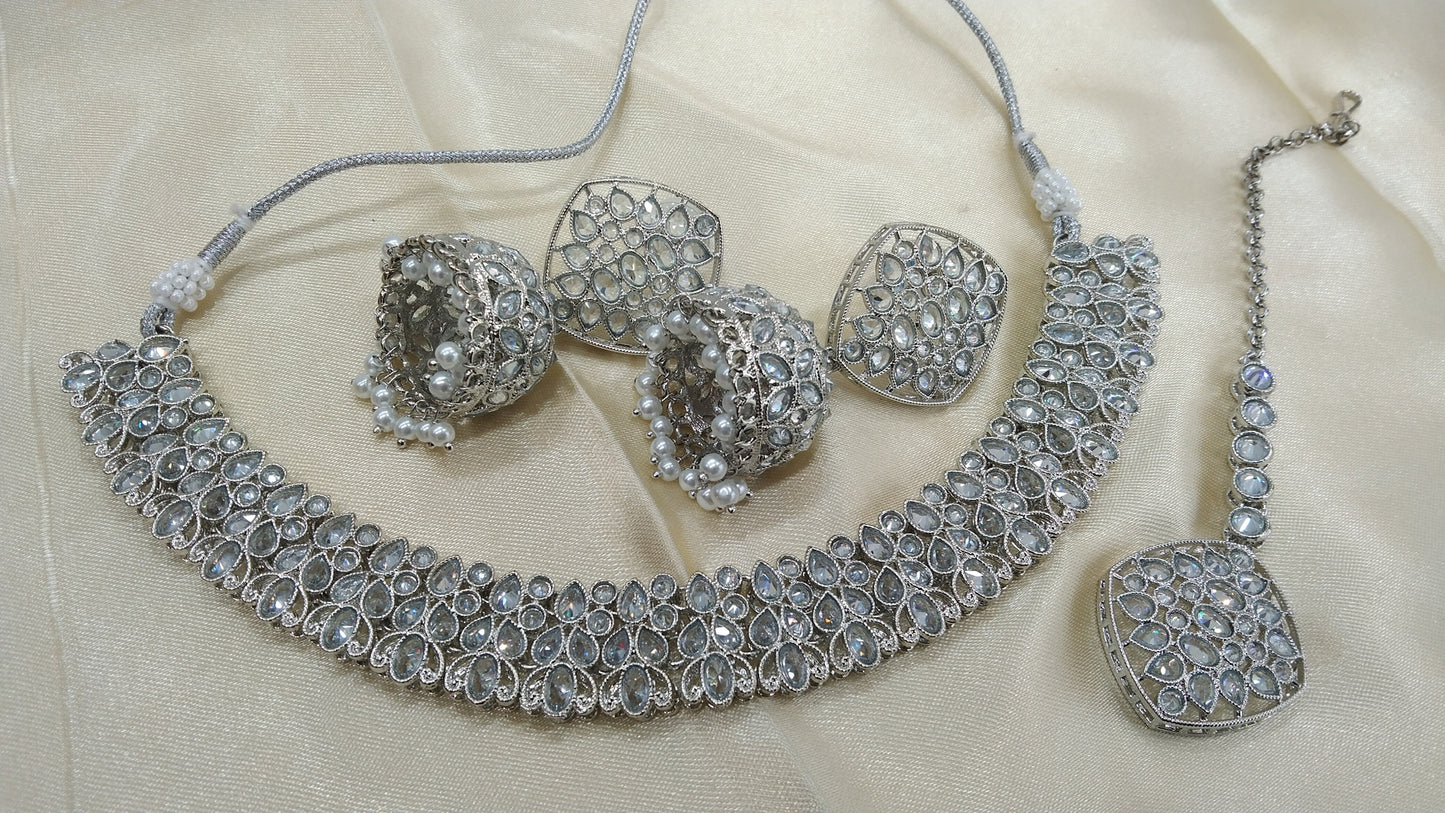 Silver  Indian Bridal Nitti Jewellery