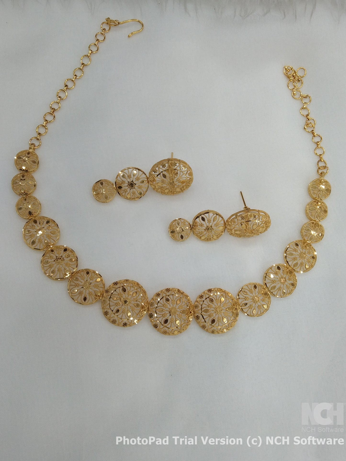 Indian Jewellery Necklace set/Gold finish 1 gram forming South Indian bridal gline Jewellery