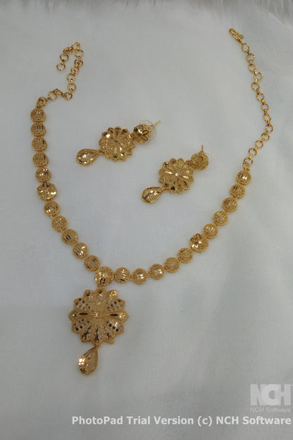 Indian Jewellery Necklace set/Gold finish 1 gram forming gline Jewellery