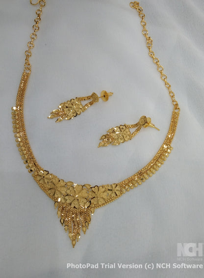 Indian Jewellery Necklace set/Gold finish 1 gram forming gline Jewellery