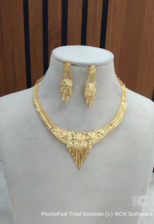 Indian Jewellery Necklace set/Gold finish 1 gram forming gline Jewellery