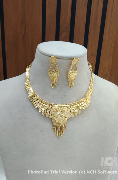 Indian Jewellery Necklace set/Gold finish 1 gram forming gline Jewellery