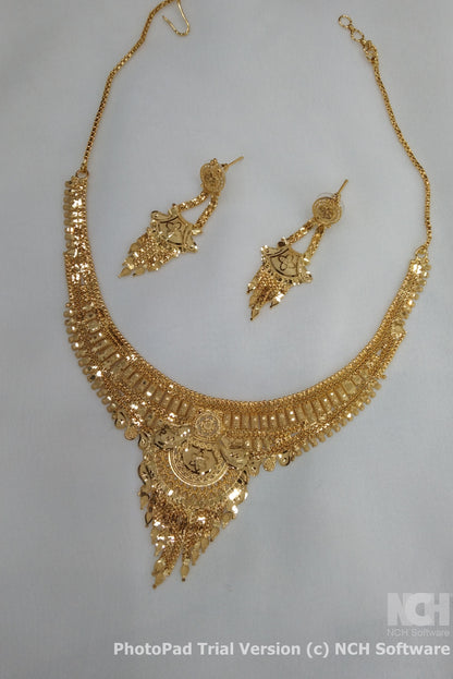 Indian Jewellery Necklace set/Gold finish 1 gram forming gline Jewellery