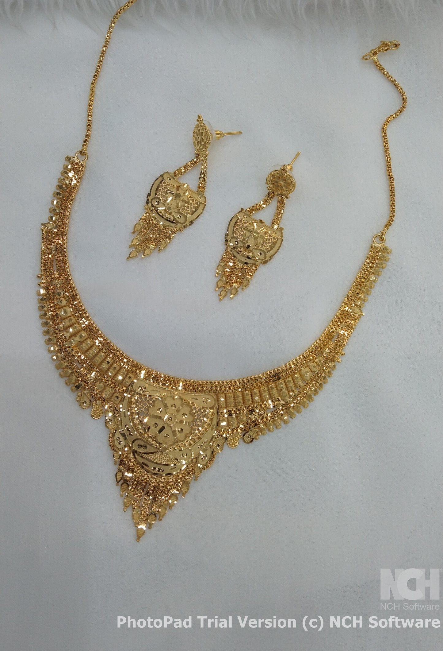 Indian Jewellery Necklace set/Gold finish 1 gram forming gline Jewellery