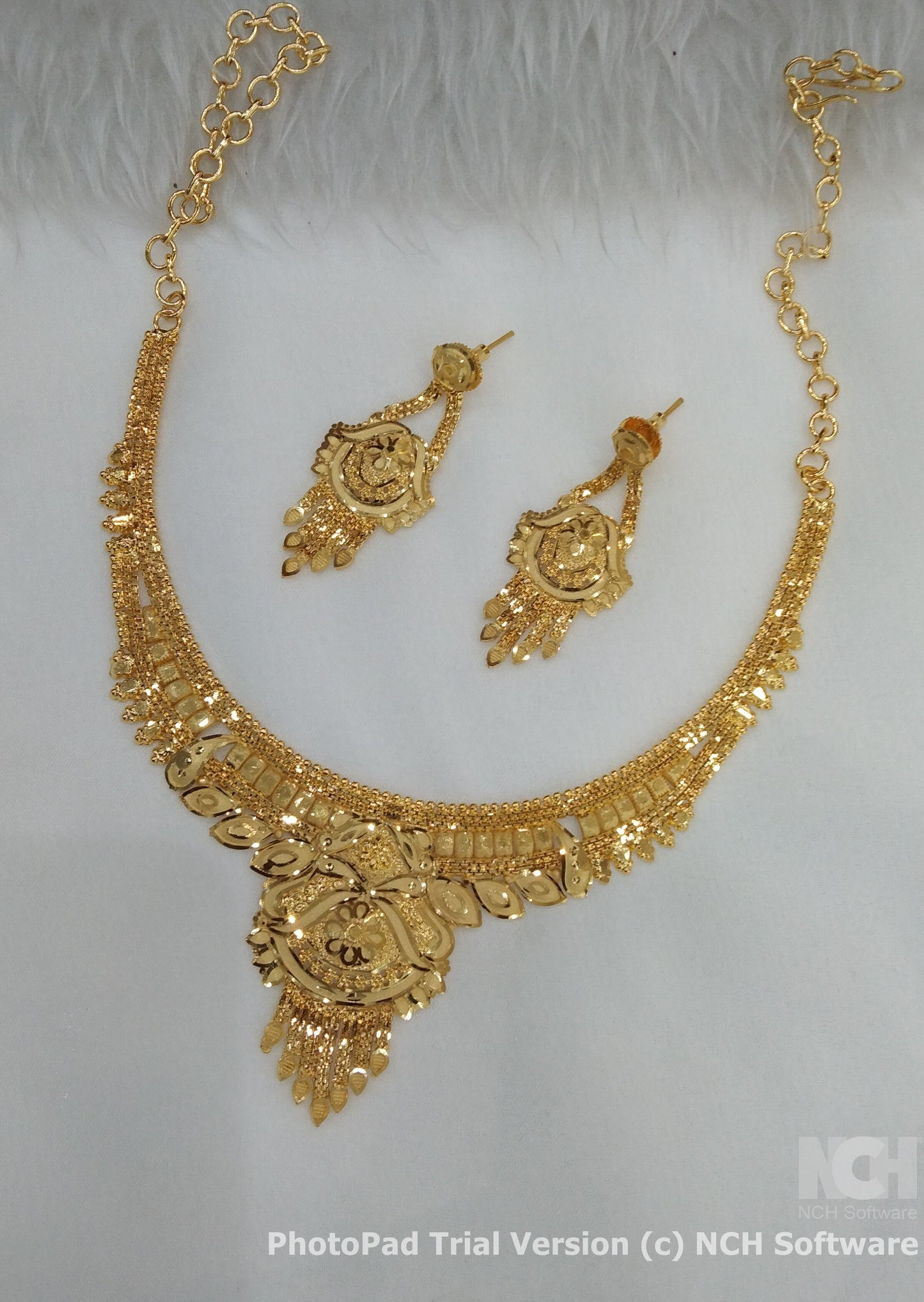 Indian Jewellery Necklace set/Gold finish 1 gram forming gline Jewellery