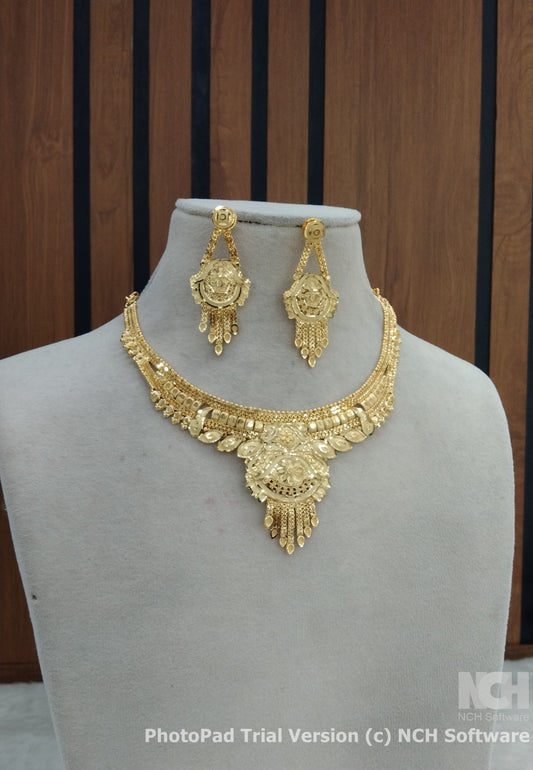 Indian Jewellery Necklace set/Gold finish 1 gram forming gline Jewellery