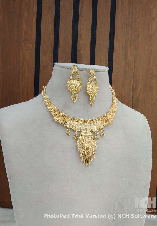 Indian Jewellery Necklace set/Gold finish 1 gram forming gline Jewellery (Copy)