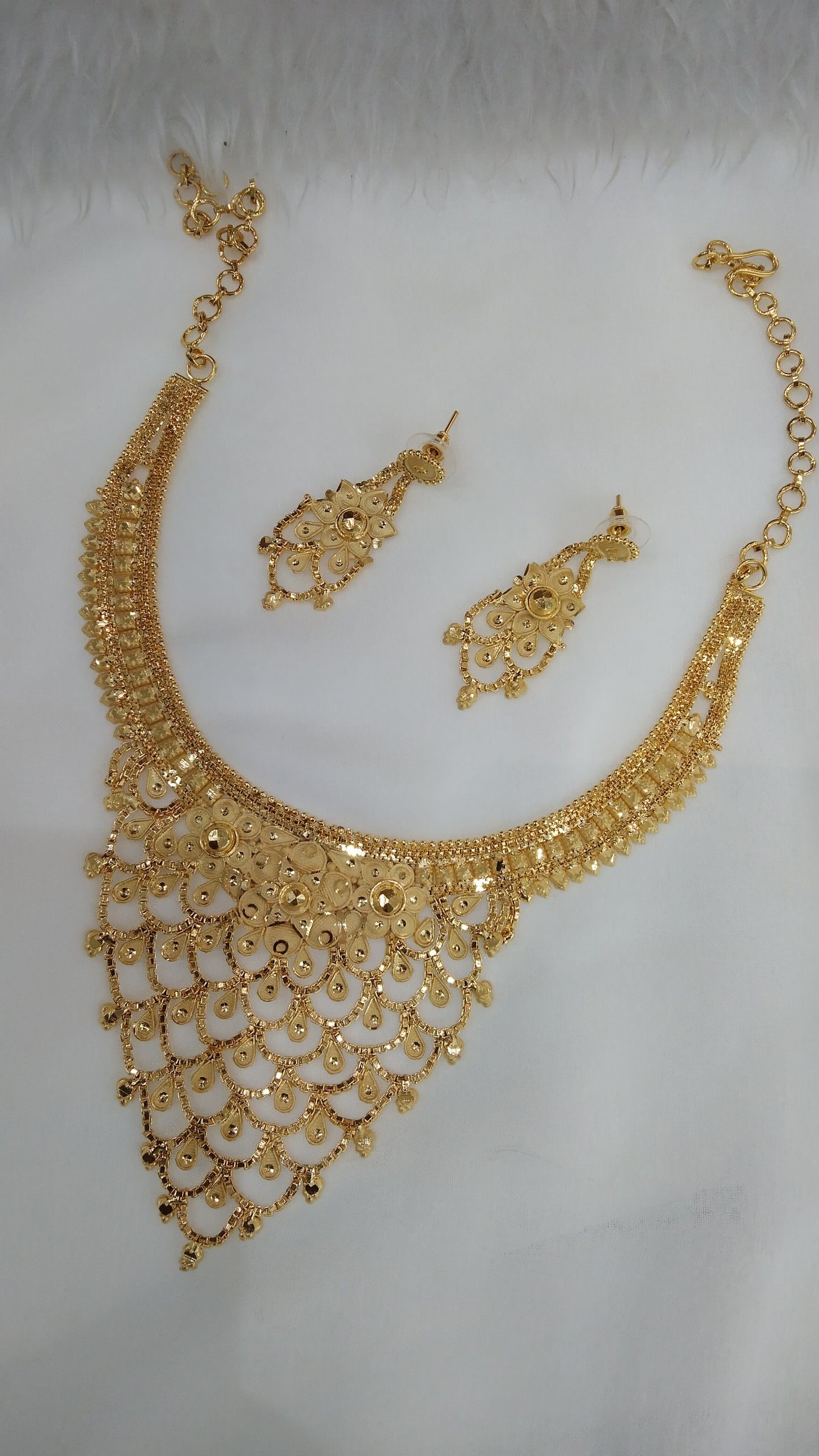 Indian Jewellery Necklace set/Gold finish 1 gram forming gline Jewellery