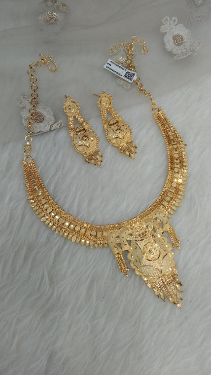 Indian Jewellery Necklace set/Gold finish 1 gram forming gline Jewellery