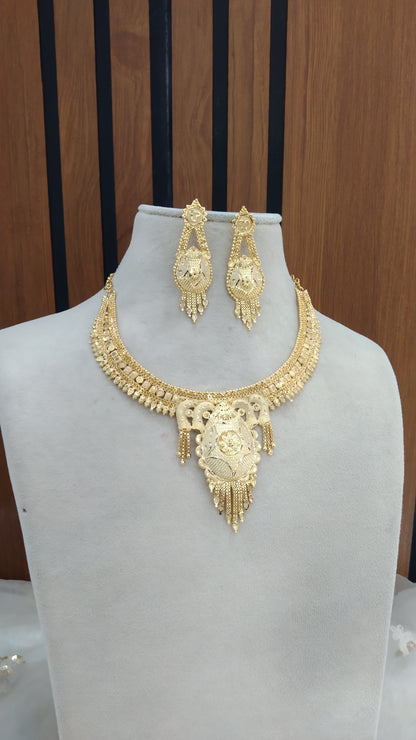 Indian Jewellery Necklace set/Gold finish 1 gram forming gline Jewellery