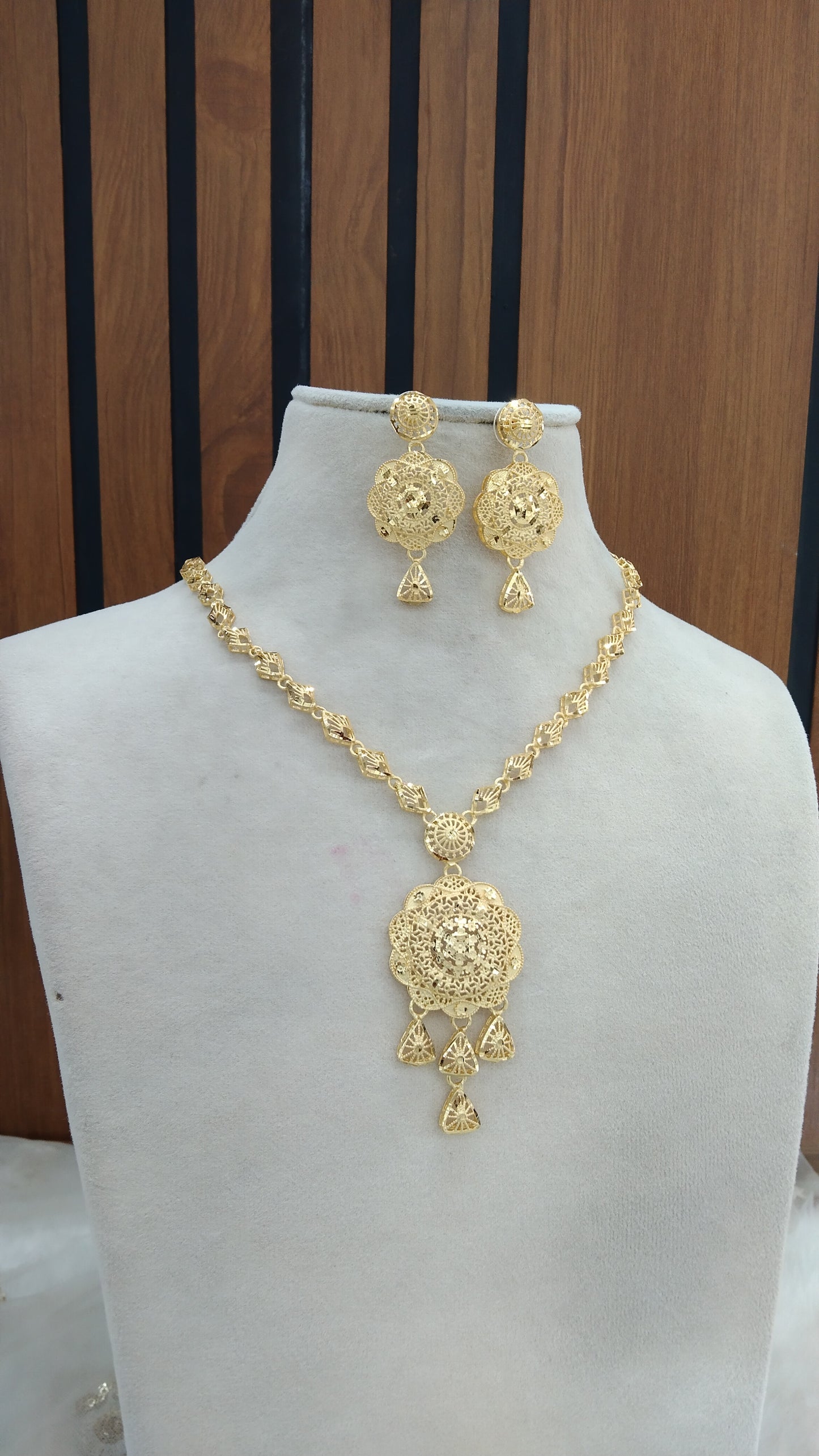 Indian Jewellery Necklace set/Gold finish 1 gram forming gline Jewellery