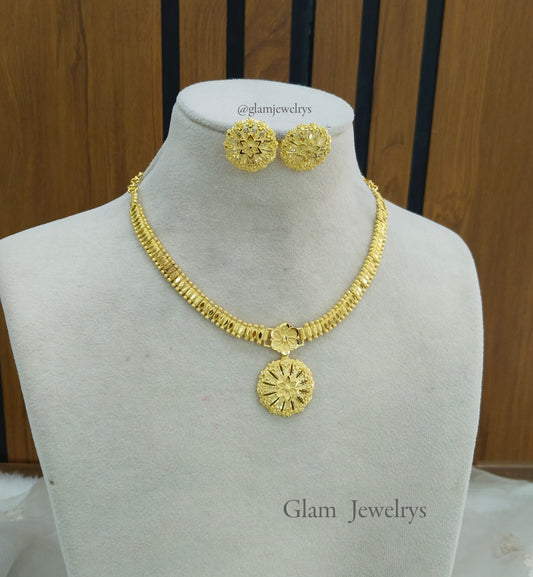 Indian Jewellery Necklace set/Gold finish 1 gram forming gline Jewellery